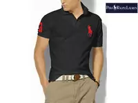 polo t-shirt style trois caracteres nouveaux,polo tee shirt sleeve short hommes femmes noir rouge